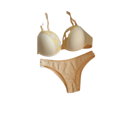 Conjunto Pop Amarelo com Renda