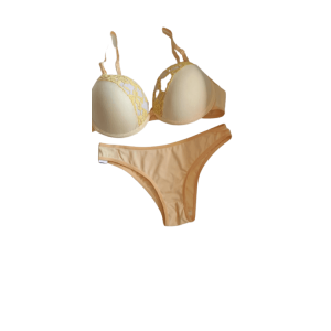 Conjunto Pop Amarelo com Renda