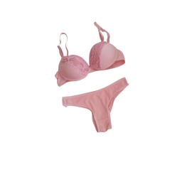 Conjunto Pop Rosa com renda