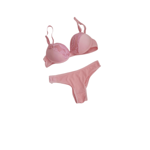 Conjunto Pop Rosa com renda