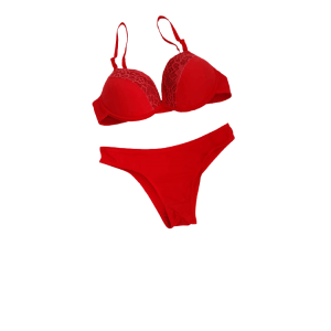 Conjunto Pop Vermelho com Renda