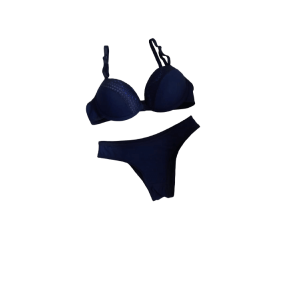 Conjunto Pop Azul Marinho com renda