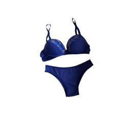 Conjunto Pop Azul com renda
