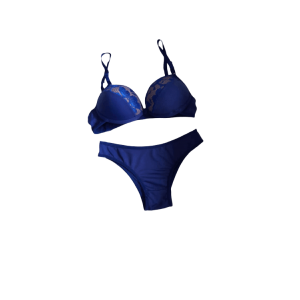 Conjunto Pop Azul com renda