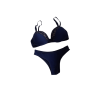 Conjunto Pop Azul Marinho com renda