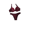Conjunto Pop Vinho com renda