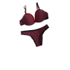 Conjunto Pop Vinho com renda