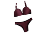 Conjunto Pop Vinho com renda